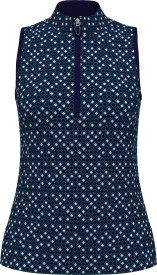 Women's Mock Neck Geo 1/4 Zip Sleeveless Top | CALLAWAY | Shirts